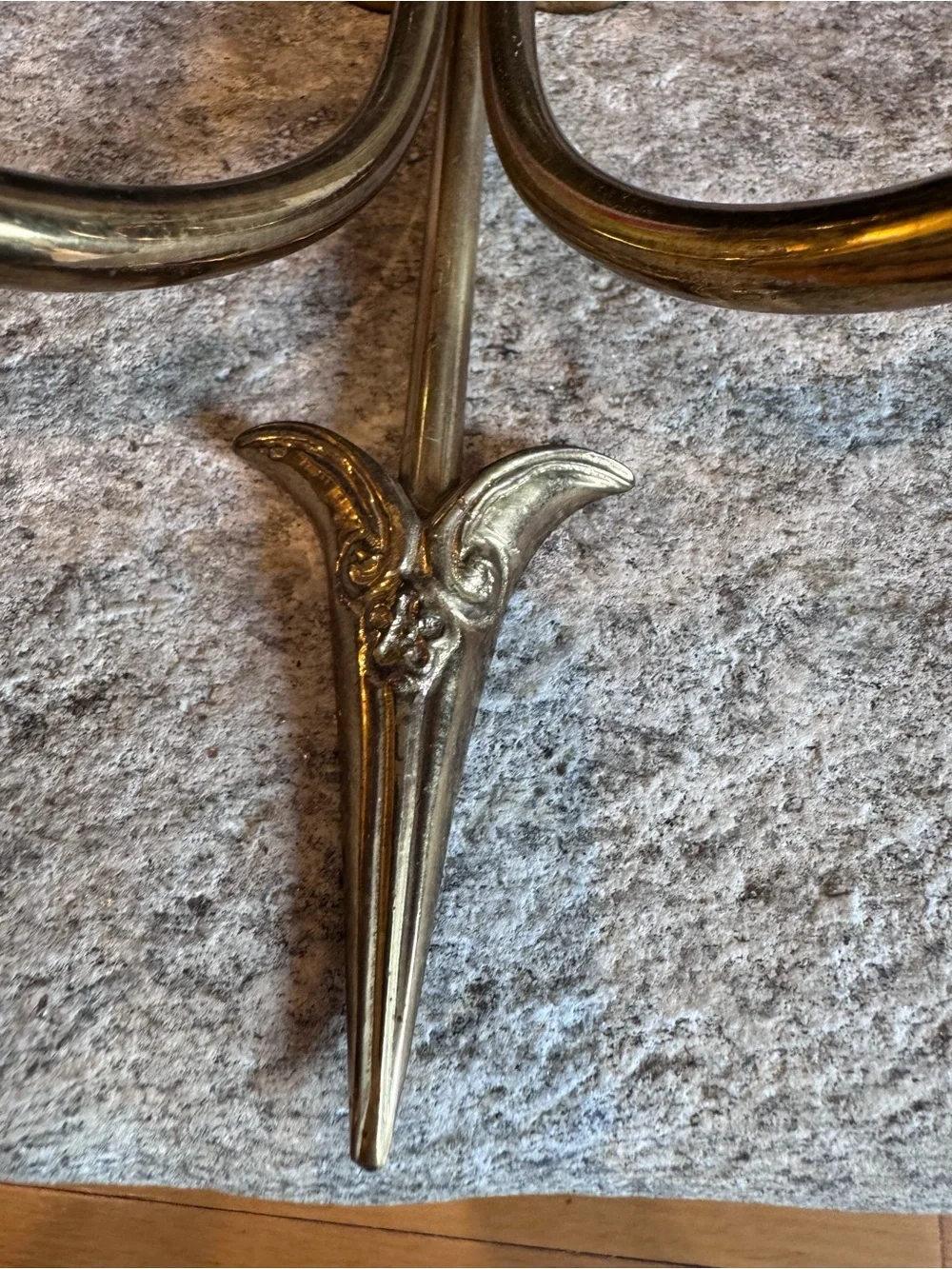 Pair Vintage Brass Wall Candle Holder Sconces Double Arm Hollywood Regency